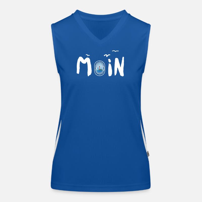 Moin Leuchtturm Funktionelles Kontrast-Tank Top für Frauen