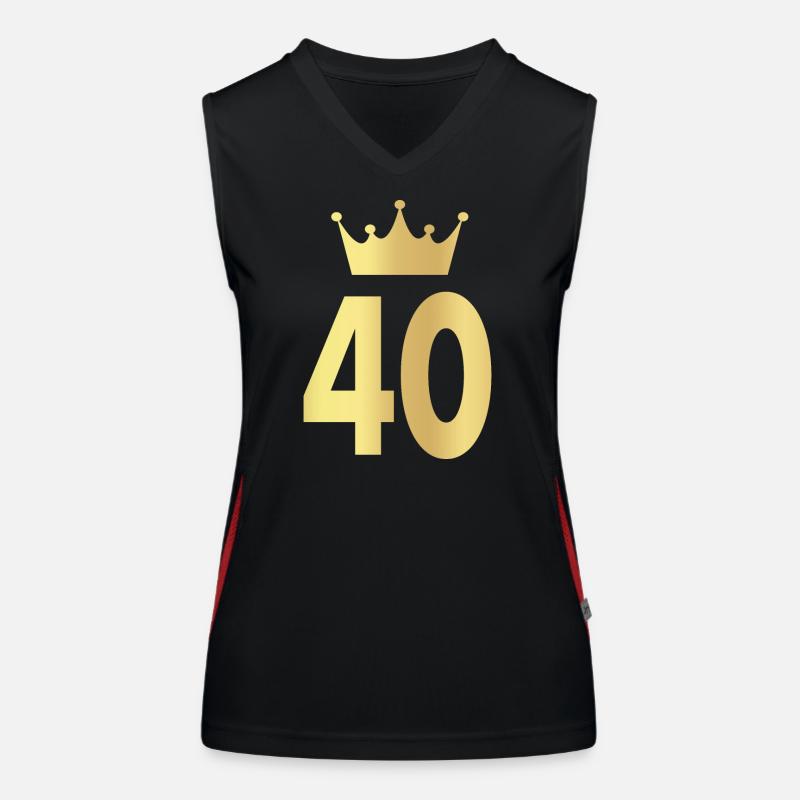 40. Geburtstag vierzig Geschenk Funktionelles Kontrast-Tank Top für Frauen