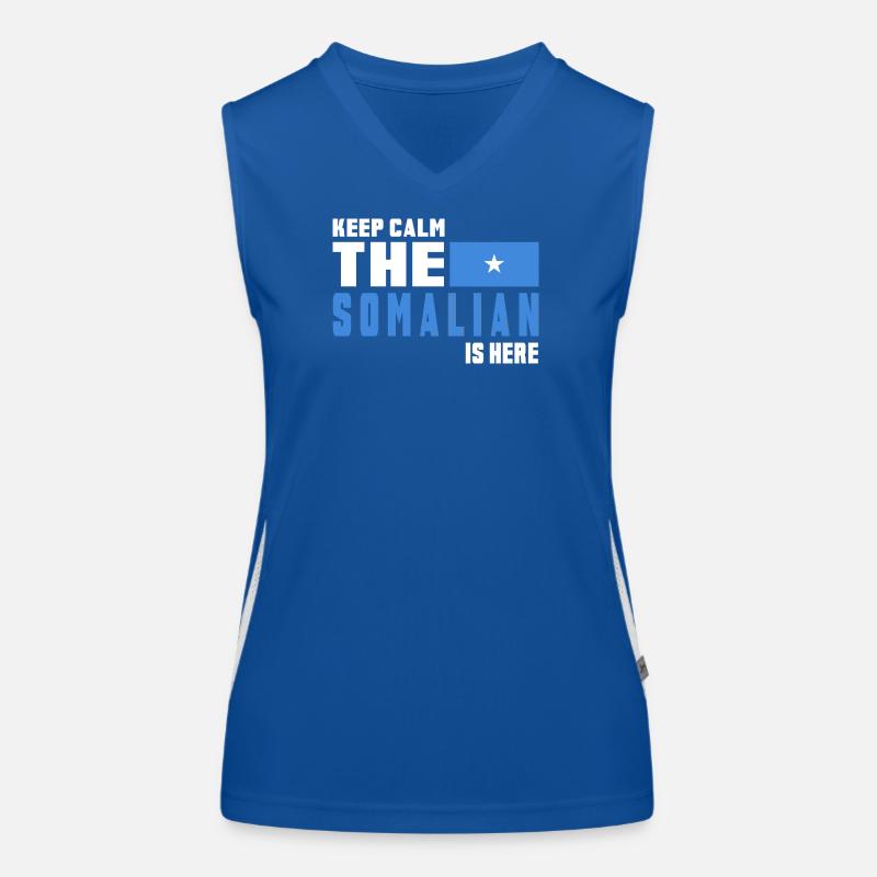 drapeau de la Somalie Keep Calm Débardeur respirant contrasté Femme
