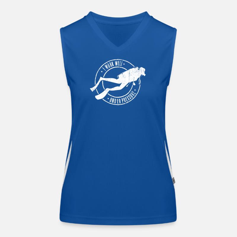 Deep Dive Diver Emblem Funktionelles Kontrast-Tank Top für Frauen