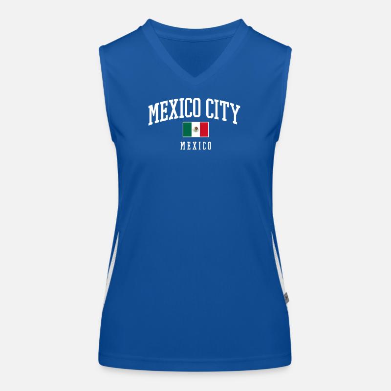 Drapeau typographique de Mexico Débardeur respirant contrasté Femme