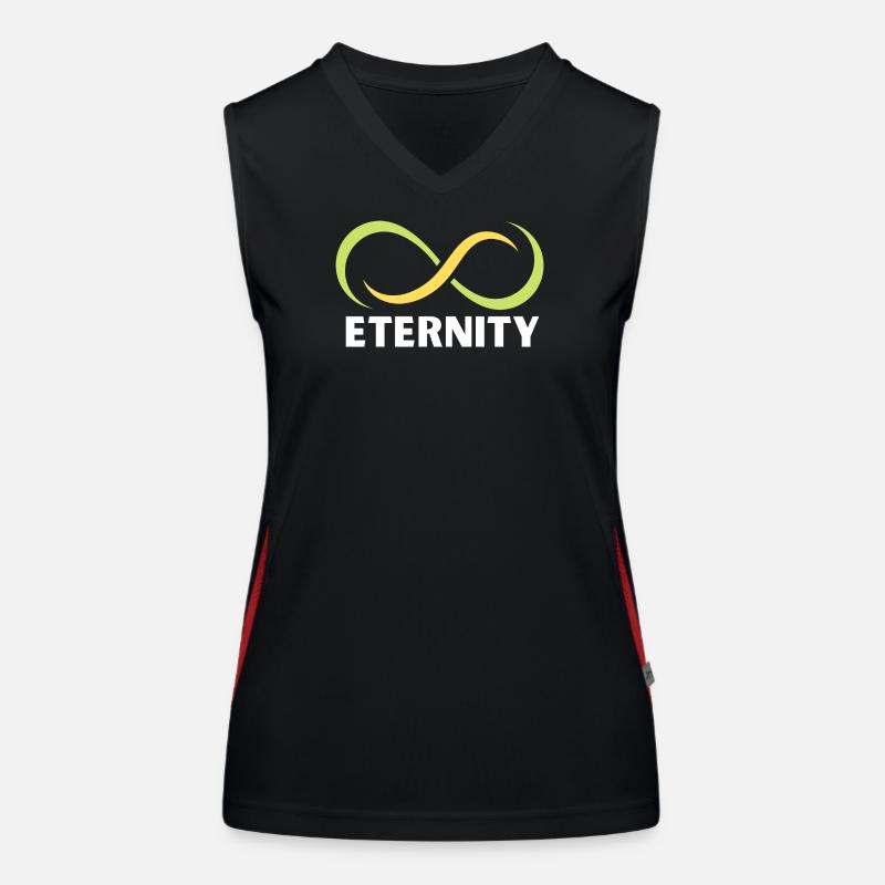 Emblème du ruban de l’infini de l’éternité Débardeur respirant contrasté Femme