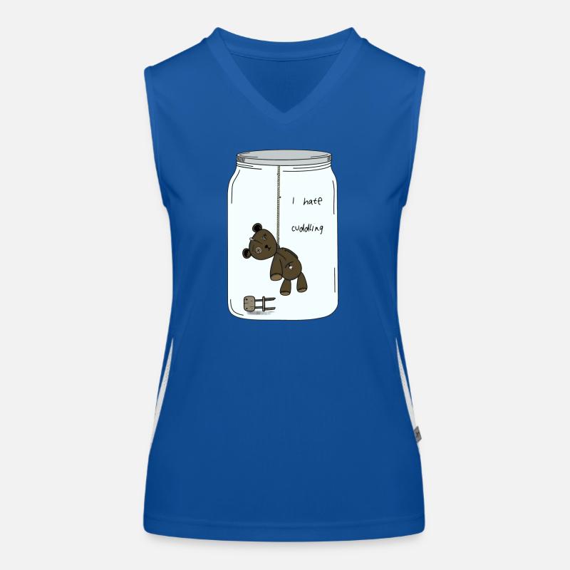 I hate cuddlIng Funktionelles Kontrast-Tank Top für Frauen