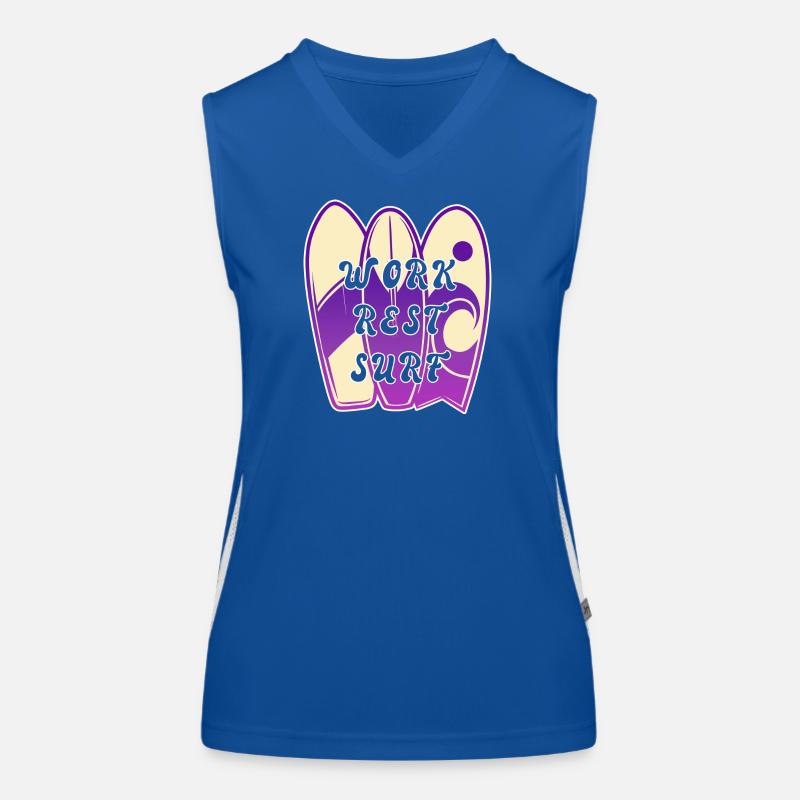 Surfing Spruch Design Funktionelles Kontrast-Tank Top für Frauen