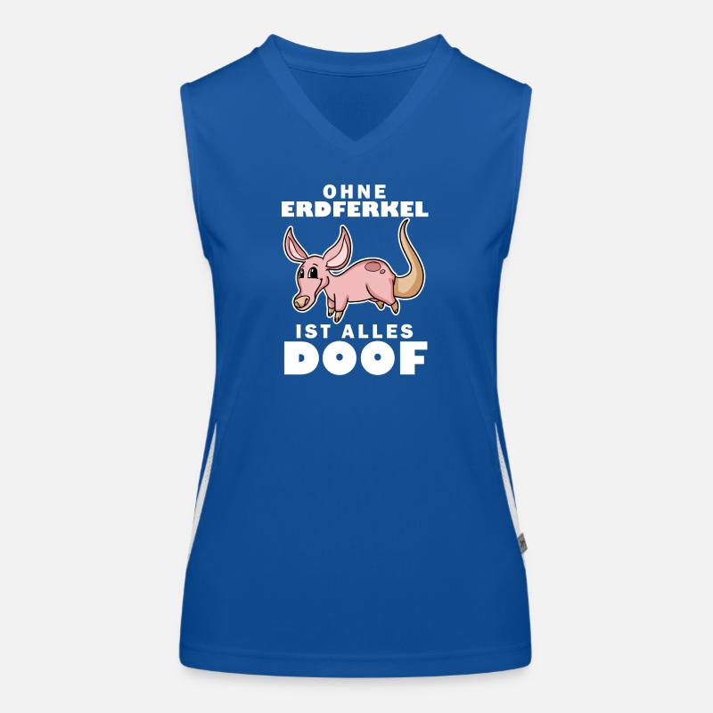 Erdferkel Motiv mit Spruch Funktionelles Kontrast-Tank Top für Frauen