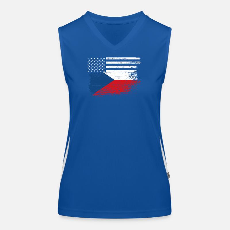 Flag Fusion US Czech Women's Functional Contrast Tank Top