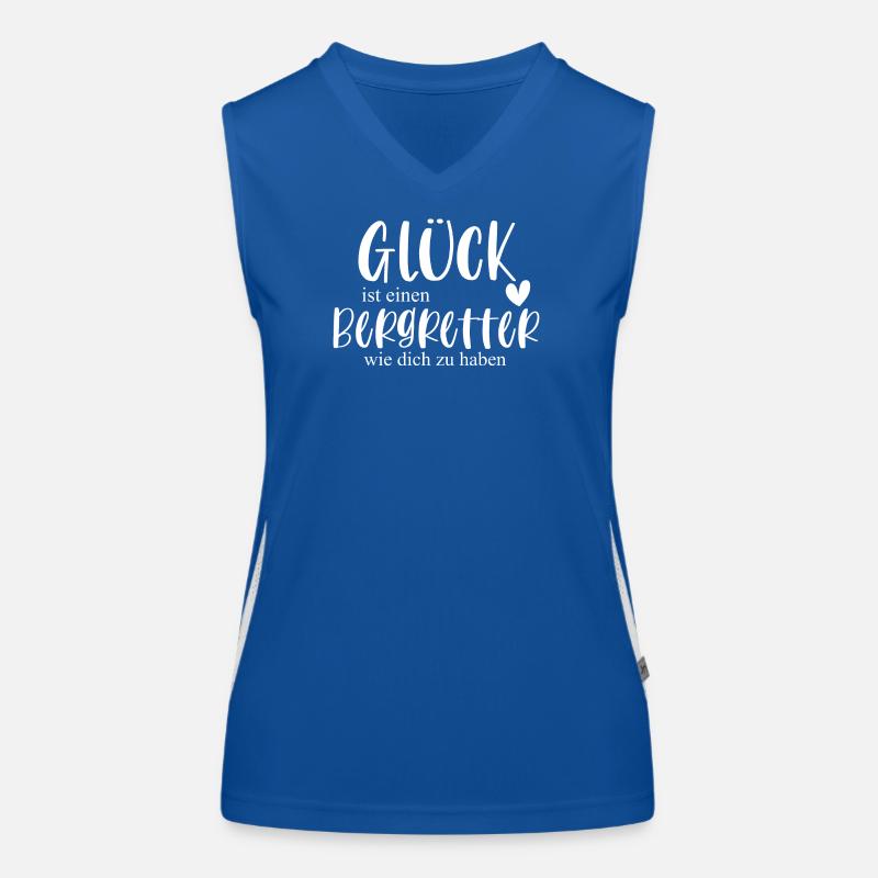 Bergretter Berg Klettern Geschenk Funktionelles Kontrast-Tank Top für Frauen