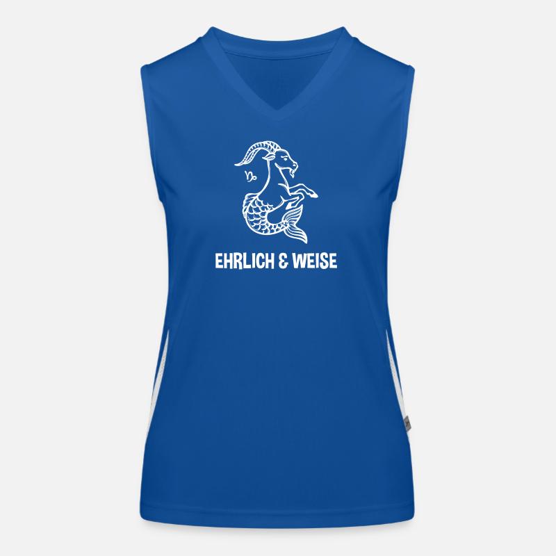 Steinbock Statement Astrologie Tierkreiszeichen Funktionelles Kontrast-Tank Top für Frauen