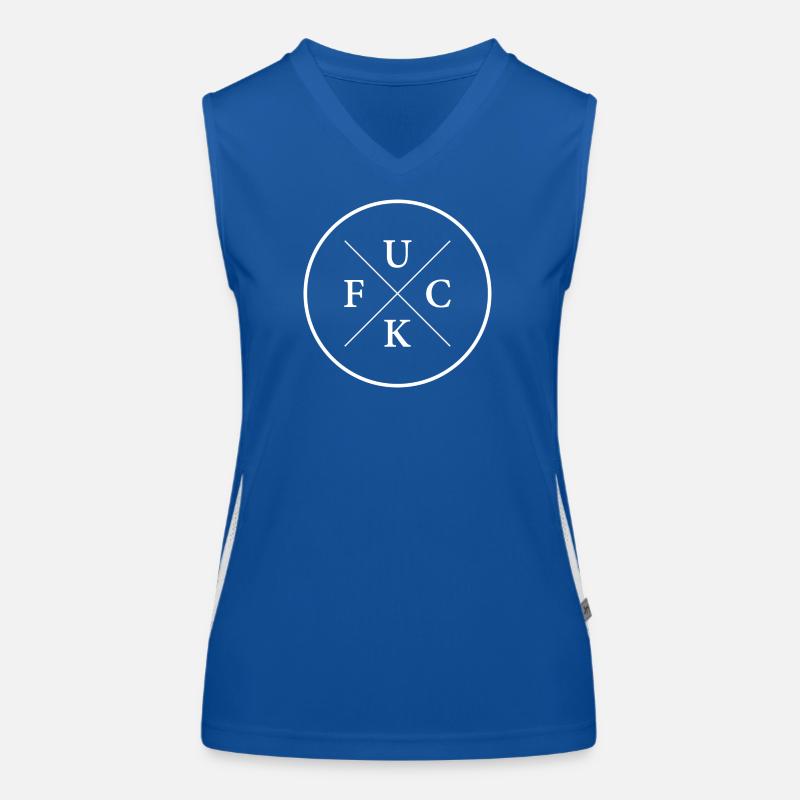 Crossed Letter Monogram Emblem Women's Functional Contrast Tank Top