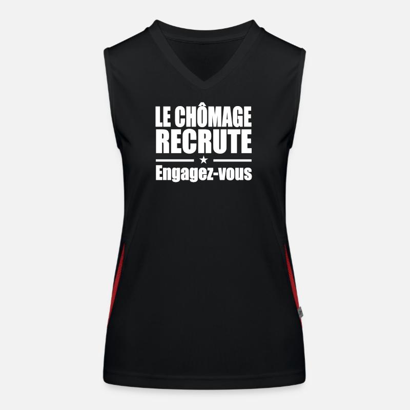 Le Chômage Engagez-vous Débardeur respirant contrasté Femme