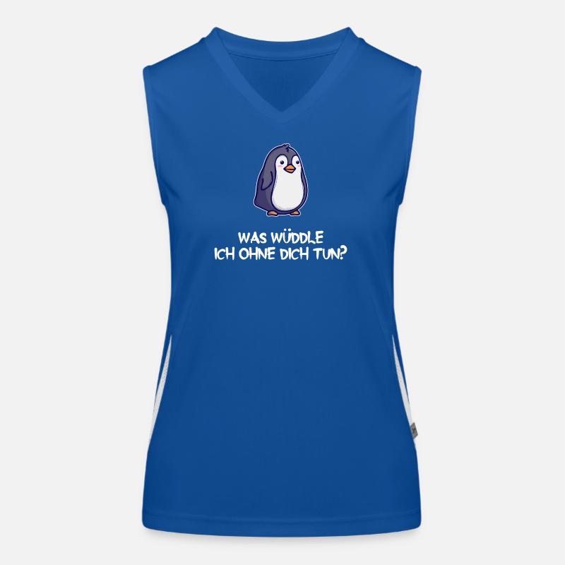 Pinguin Tier Vogel Statement Zoo Seevogel Funktionelles Kontrast-Tank Top für Frauen