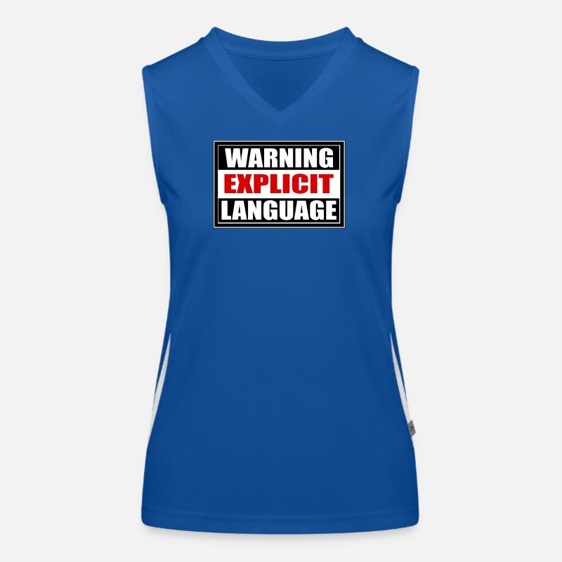 Achtung grobe Sprache Funktionelles Kontrast-Tank Top für Frauen