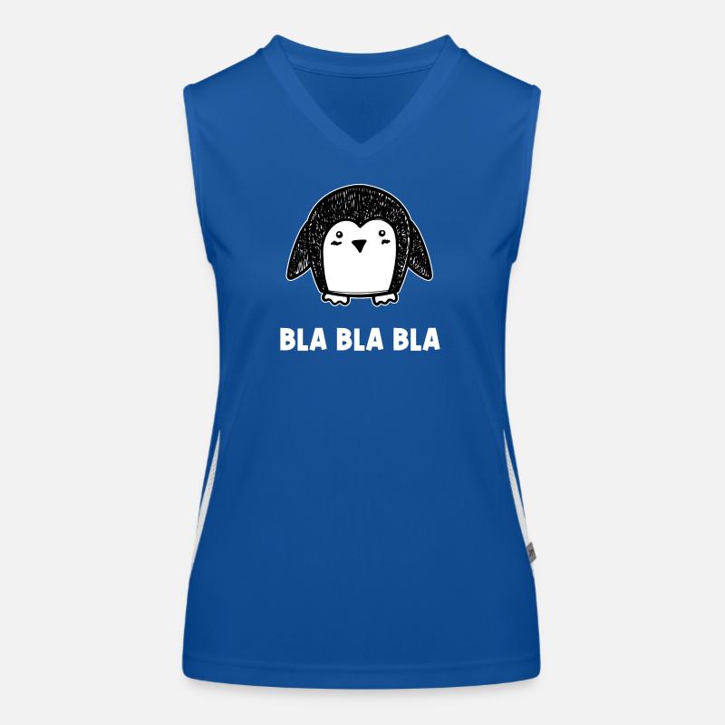 Tier Schnee Spruch Eis Vogel Pinguin Seevogel Funktionelles Kontrast-Tank Top für Frauen