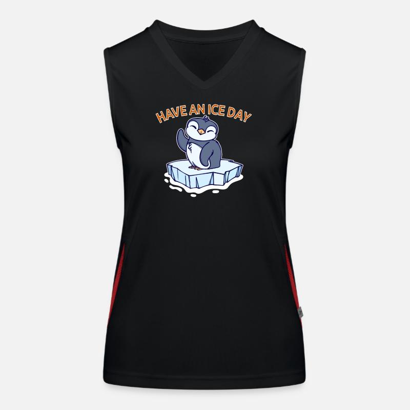 Antarctica Ice Cold Penguin Statement Seabird Women's Functional Contrast Tank Top