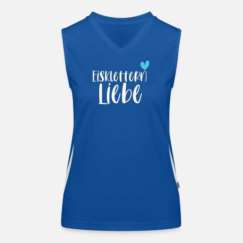 Klettern Eisklettern Liebe Eispickel Geschenk Funktionelles Kontrast-Tank Top für Frauen