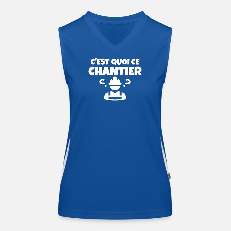 construction site, site manager, construction Women's Functional Contrast Tank Top