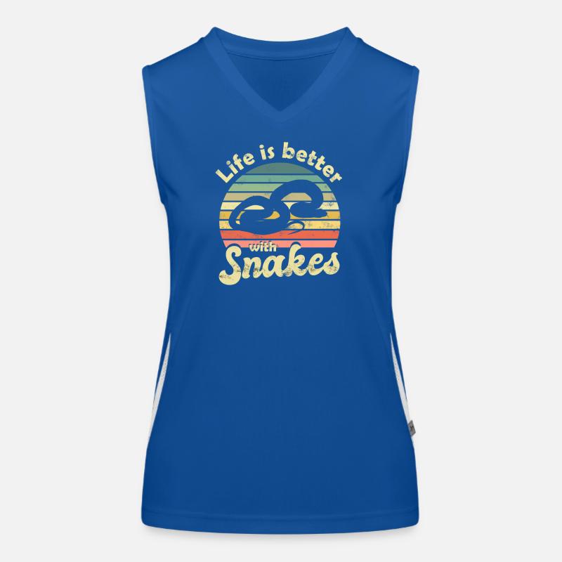 Schlange Schlangen Funktionelles Kontrast-Tank Top für Frauen