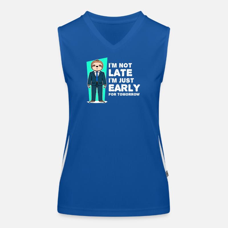 Faultier Säugetier Humorvoll Statement Langsam Funktionelles Kontrast-Tank Top für Frauen