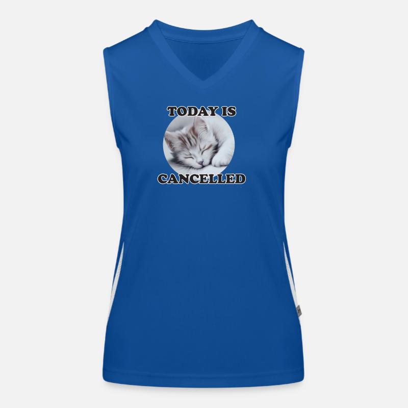 chat endormi Débardeur respirant contrasté Femme