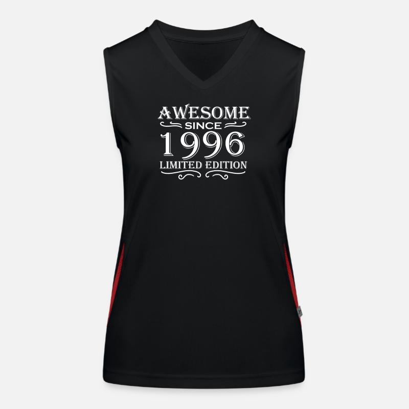 1996 - Women's Functional Contrast Tank Top - black/red