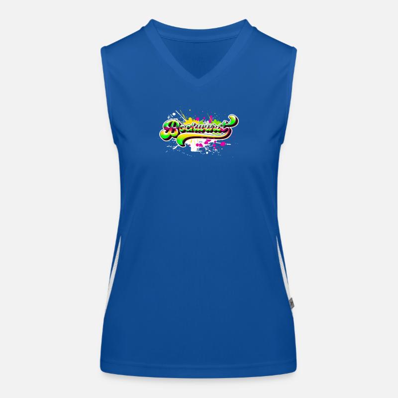 Bockwurst Graffiti Funktionelles Kontrast-Tank Top für Frauen
