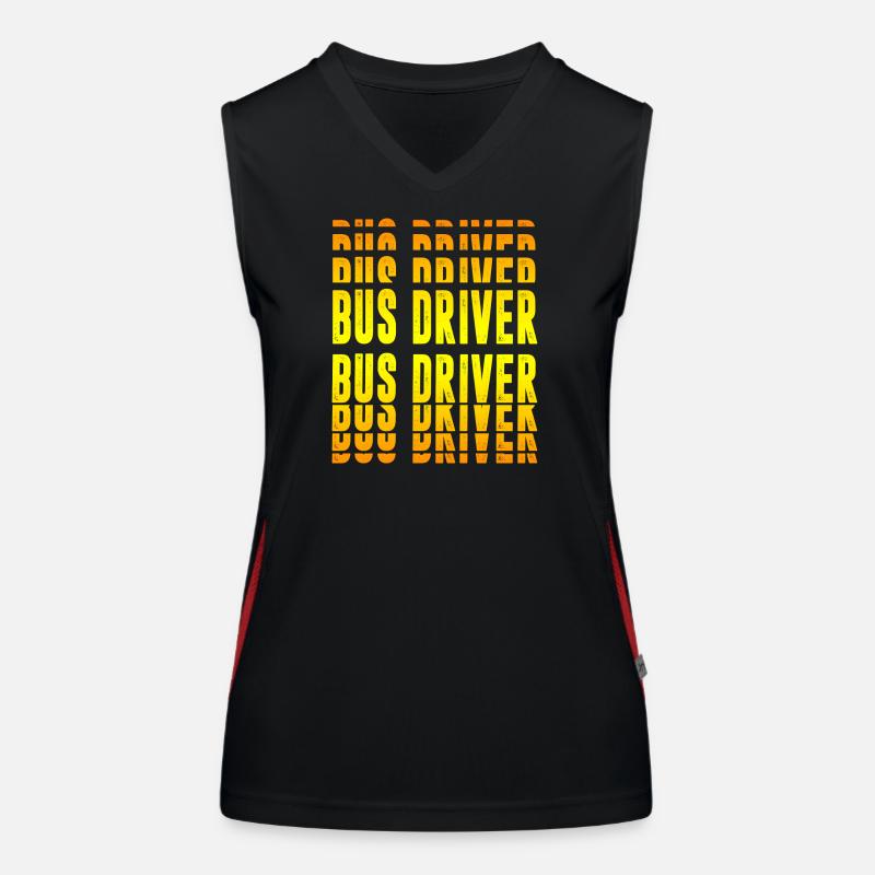 Conception de conducteurs de bus Débardeur respirant contrasté Femme