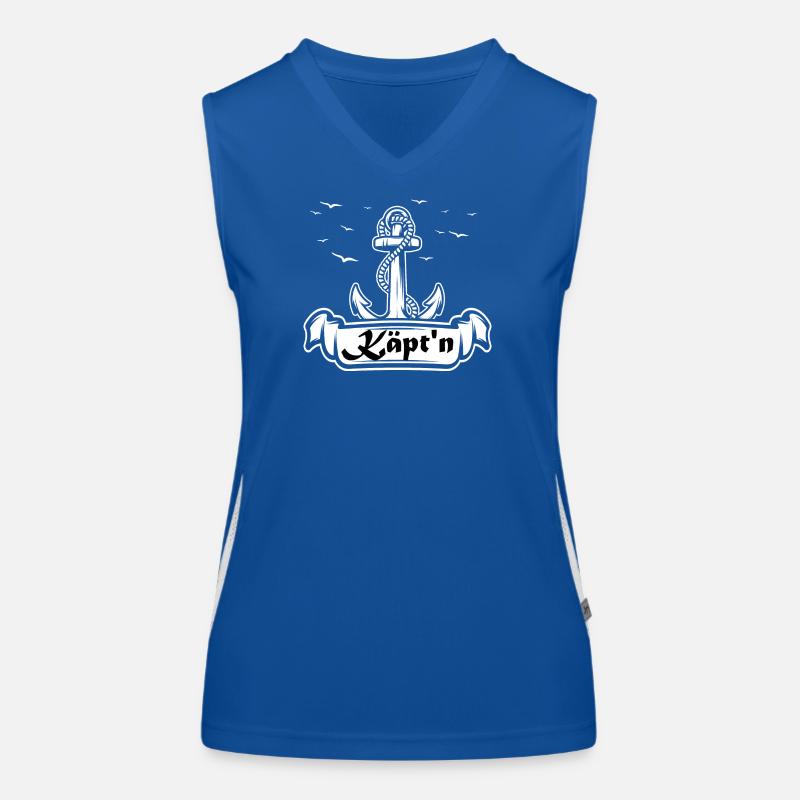 Captain Anchor Seafaring Logo Women's Functional Contrast Tank Top