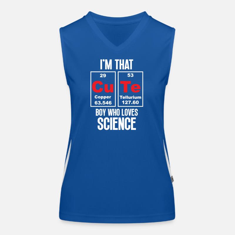 I'm That Cute Boy Who Loves Science Women's Functional Contrast Tank Top