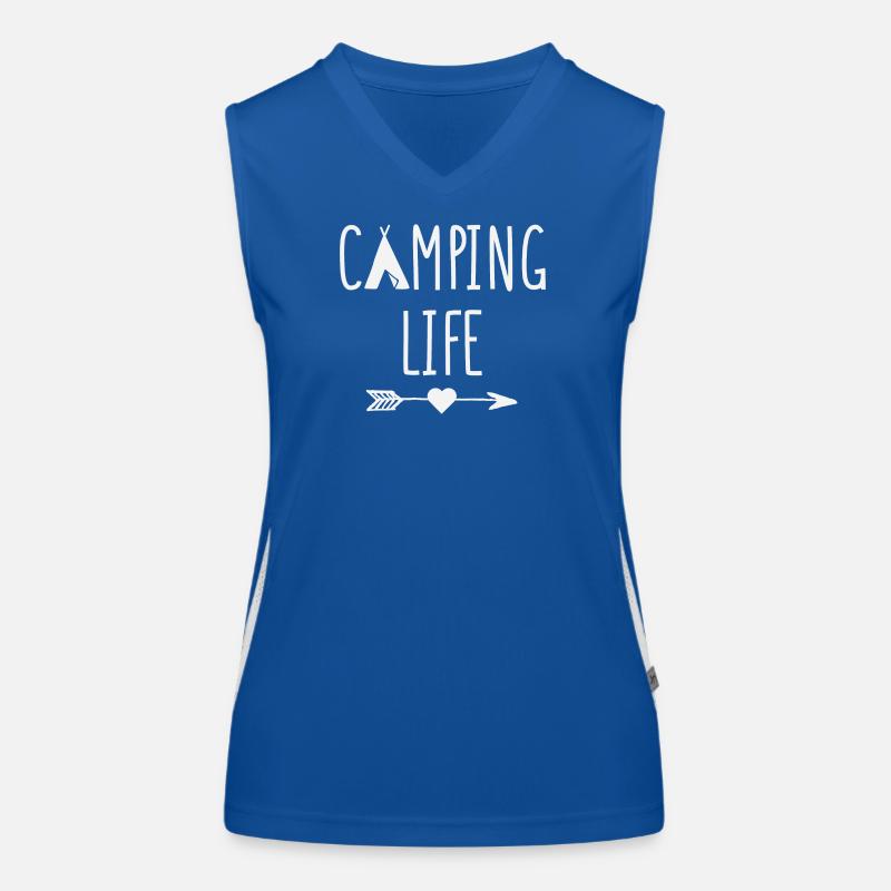 Leben auf dem Campingplatz Funktionelles Kontrast-Tank Top für Frauen