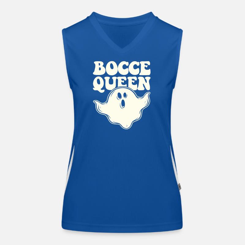 Bocce Queen Boulekugel Halloween Kostüm Boule Funktionelles Kontrast-Tank Top für Frauen