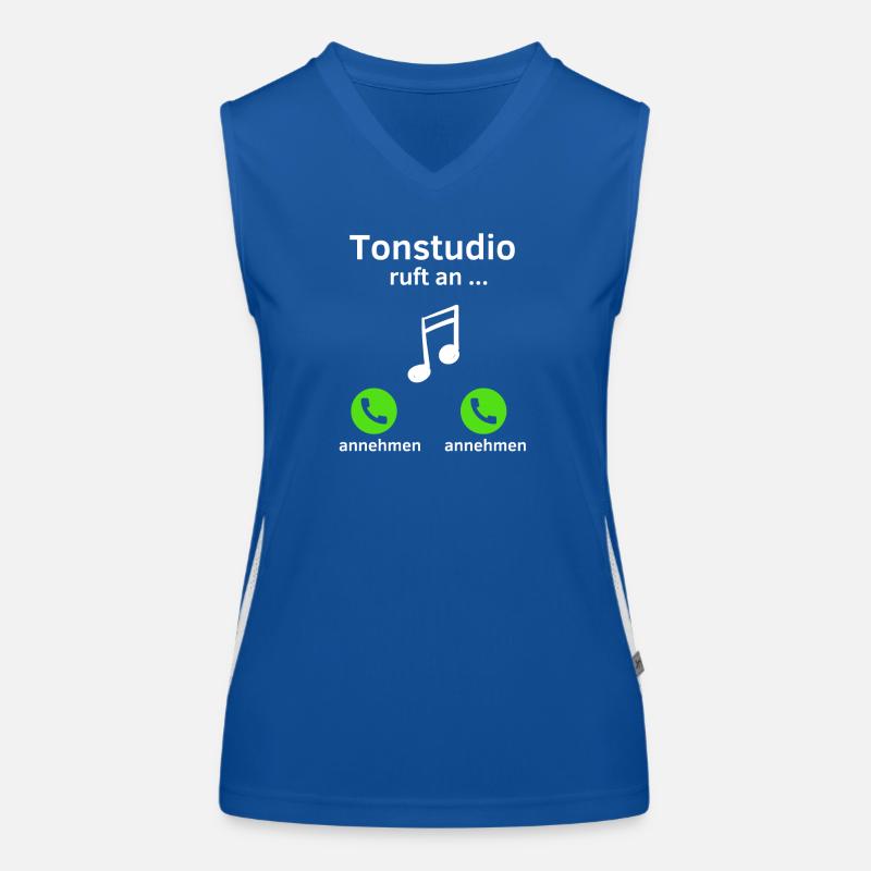 Tonstudio ruft an - annehmen oder annehmen? Funktionelles Kontrast-Tank Top für Frauen