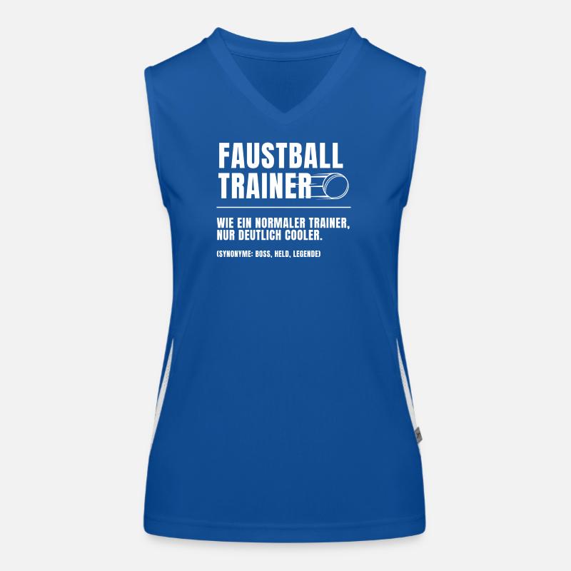 Faustball Trainer Definition Funktionelles Kontrast-Tank Top für Frauen