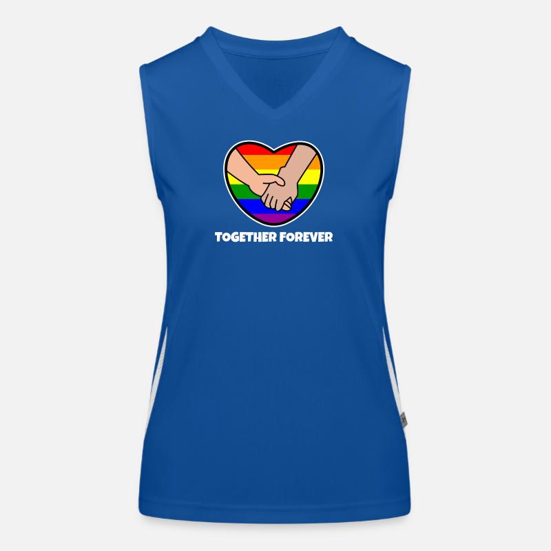 Relationship Homo Statement Heart Pride Rainbow Women's Functional Contrast Tank Top