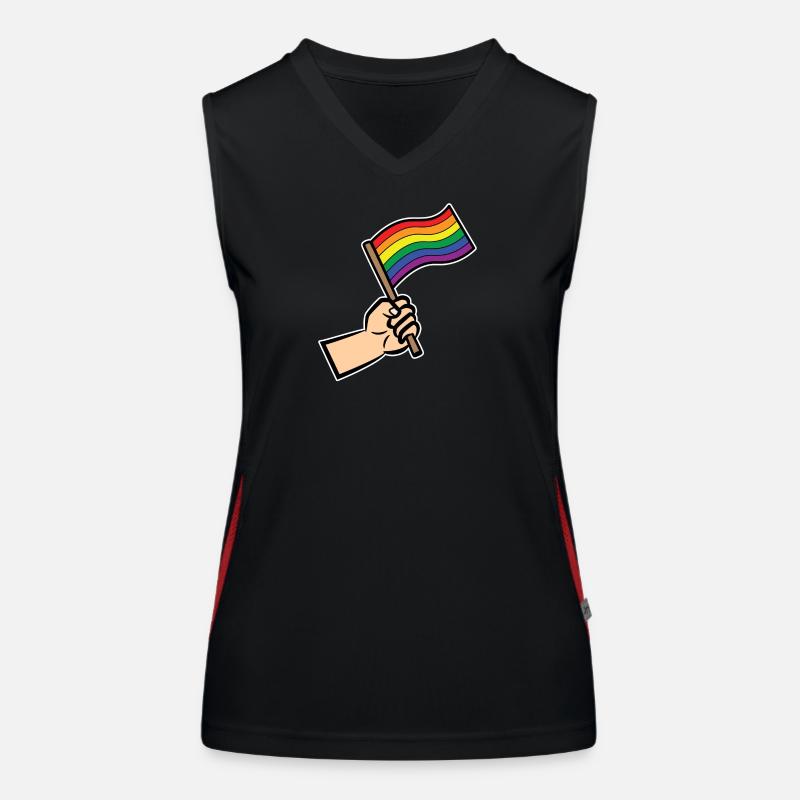 Rainbow Flag Human Rights Lgbt Sexuality Women's Functional Contrast Tank Top