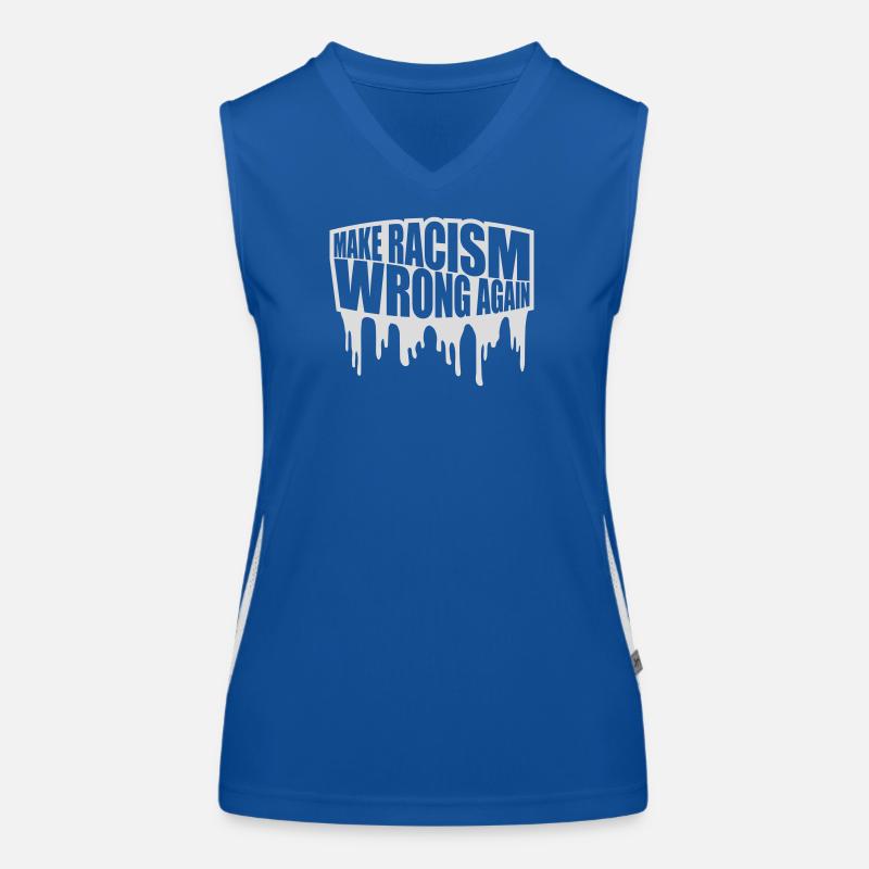 make racism wrong again Women's Functional Contrast Tank Top