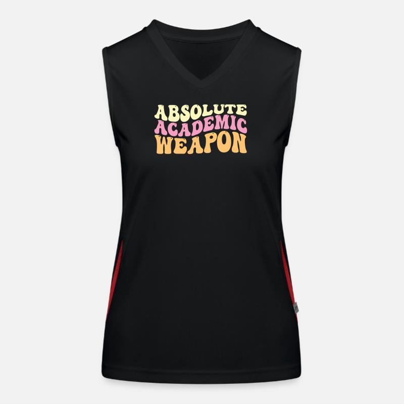 Studenten Absolute Academic Weapon Funktionelles Kontrast-Tank Top für Frauen