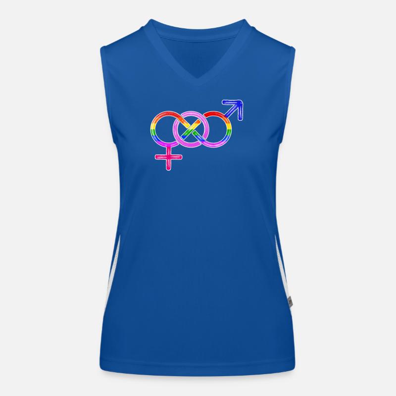 Gleichgeschlechtliche Ehe Regenbogen Lgbt Liebe Funktionelles Kontrast-Tank Top für Frauen