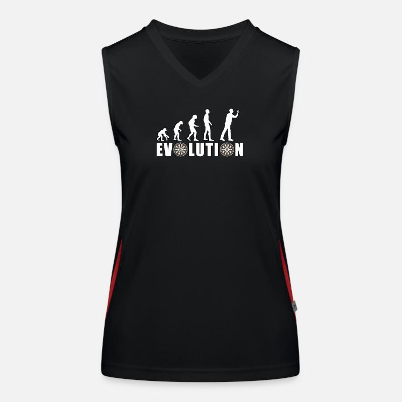 EVOLUTION DARTS Spiel Pfeil Dartscheibe Geschenk Funktionelles Kontrast-Tank Top für Frauen