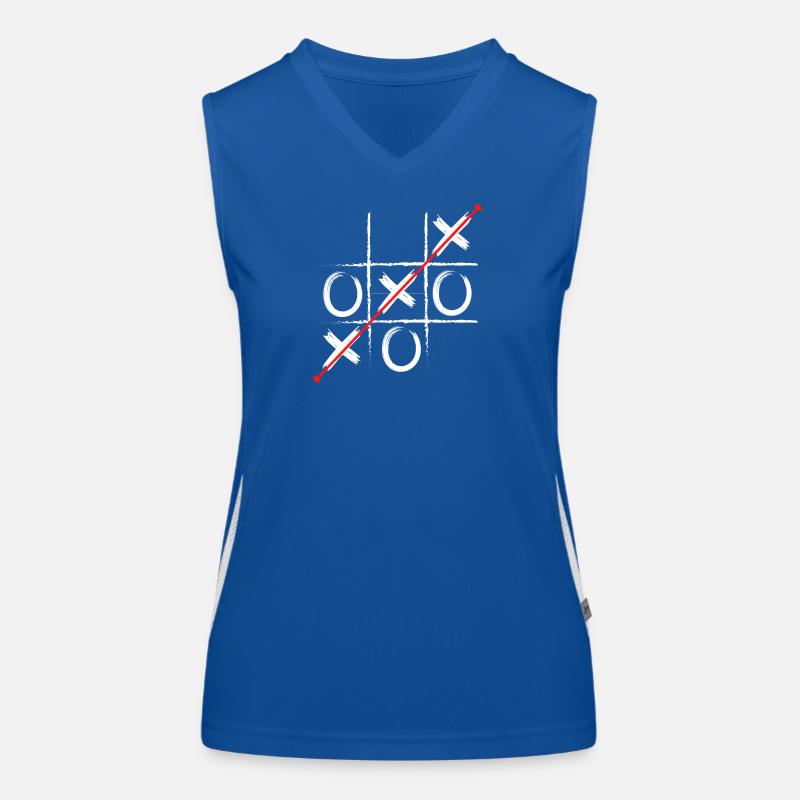Tic Tac Diagonal Red Women's Functional Contrast Tank Top