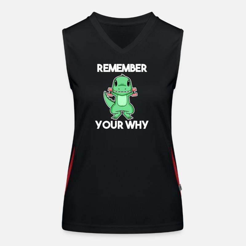 Dino Dumbbell Training Strength Training Gift Débardeur respirant contrasté Femme