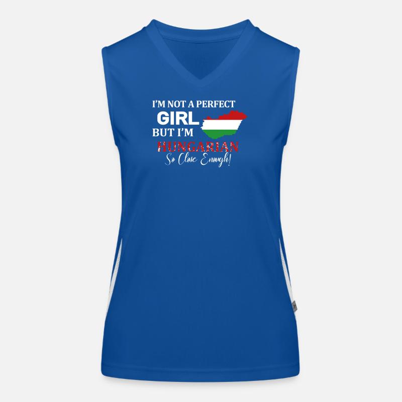 Ich bin kein perfektes Mädchen ungarisch Funktionelles Kontrast-Tank Top für Frauen