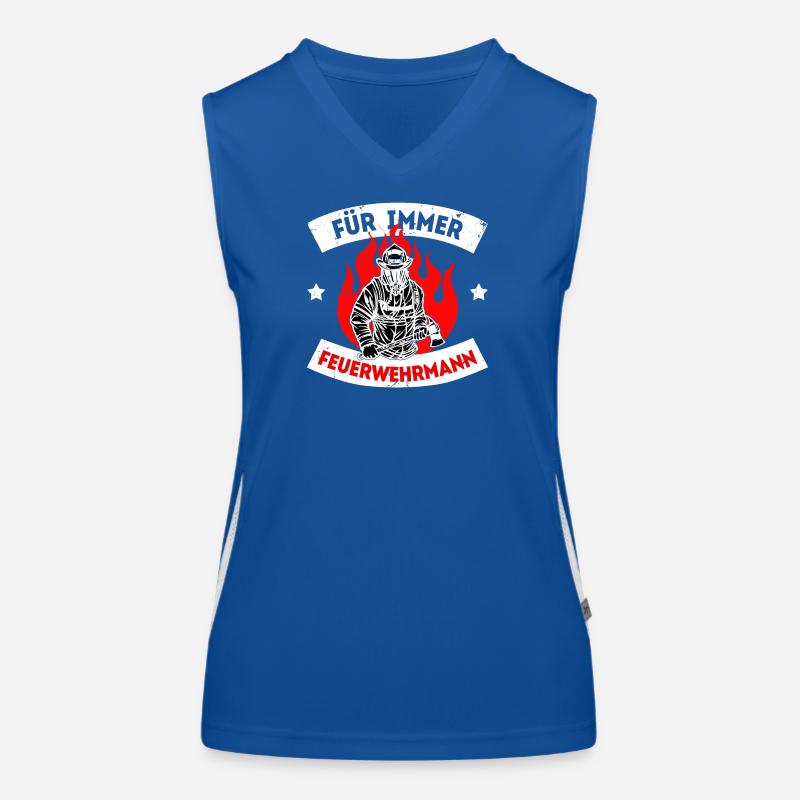 Feuerwehrmann Statement Lebensretter Feuerwehr Funktionelles Kontrast-Tank Top für Frauen