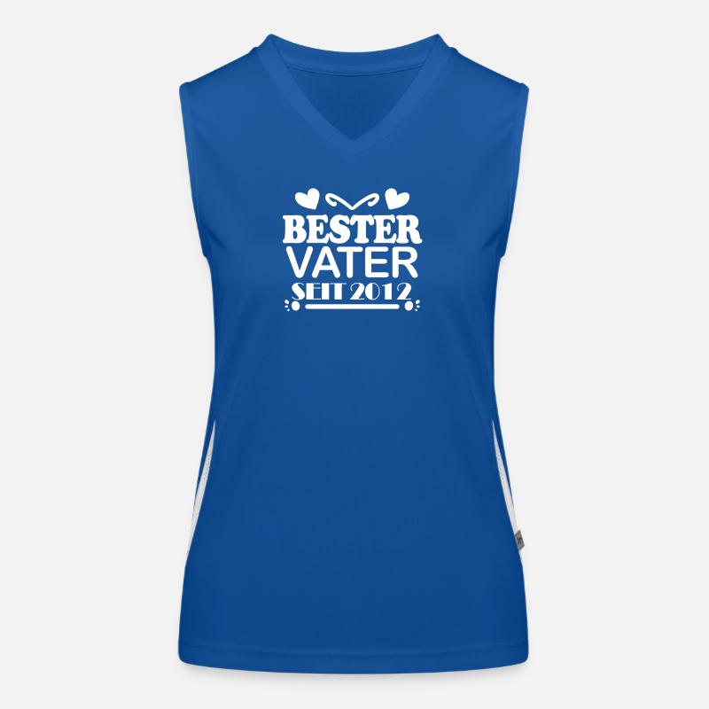 Bester Vater seit 2012 Funktionelles Kontrast-Tank Top für Frauen