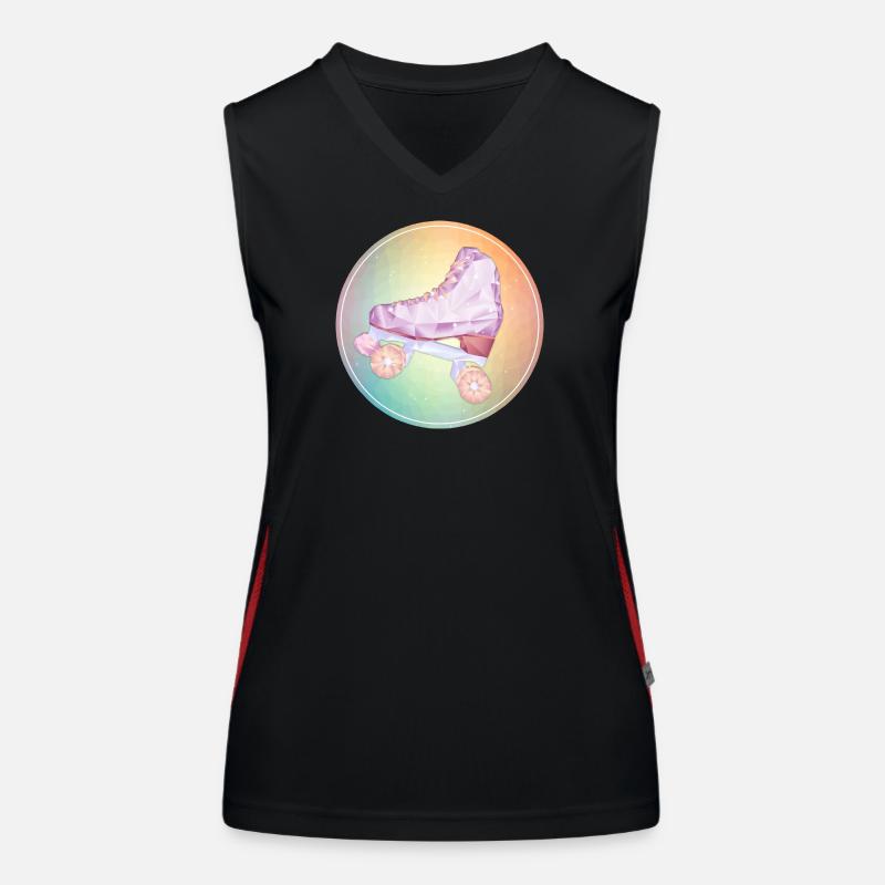 Disco roller skating Women's Functional Contrast Tank Top