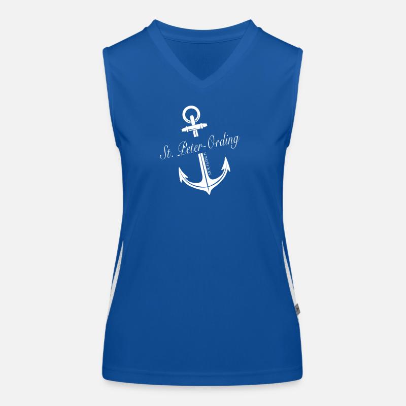 St. Peter-Ording Funktionelles Kontrast-Tank Top für Frauen