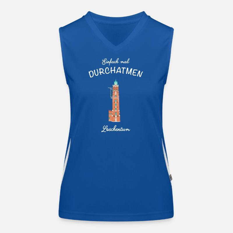 Bremerhaven, Leuchtturm Loschenturm Funktionelles Kontrast-Tank Top für Frauen