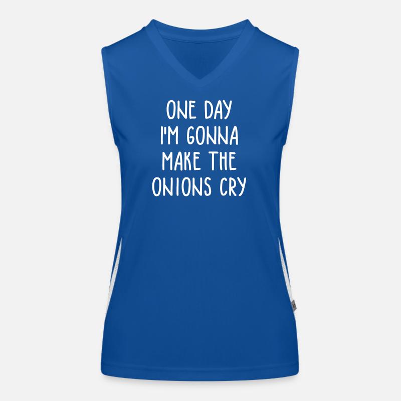 One Day I'm Gonna Make The Onions Cry Funktionelles Kontrast-Tank Top für Frauen