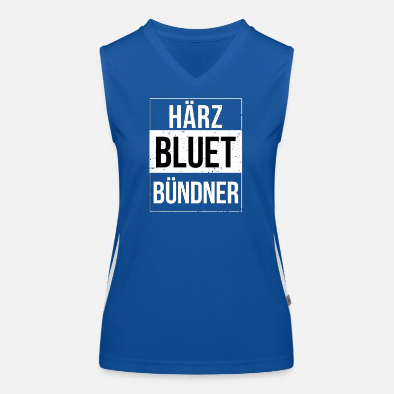 Härzbluetbündner Bündner Graubünden Funktionelles Kontrast-Tank Top für Frauen