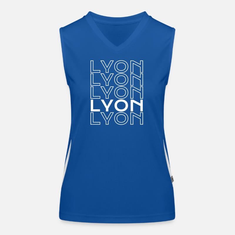 Lyon Typo Grid Funktionelles Kontrast-Tank Top für Frauen