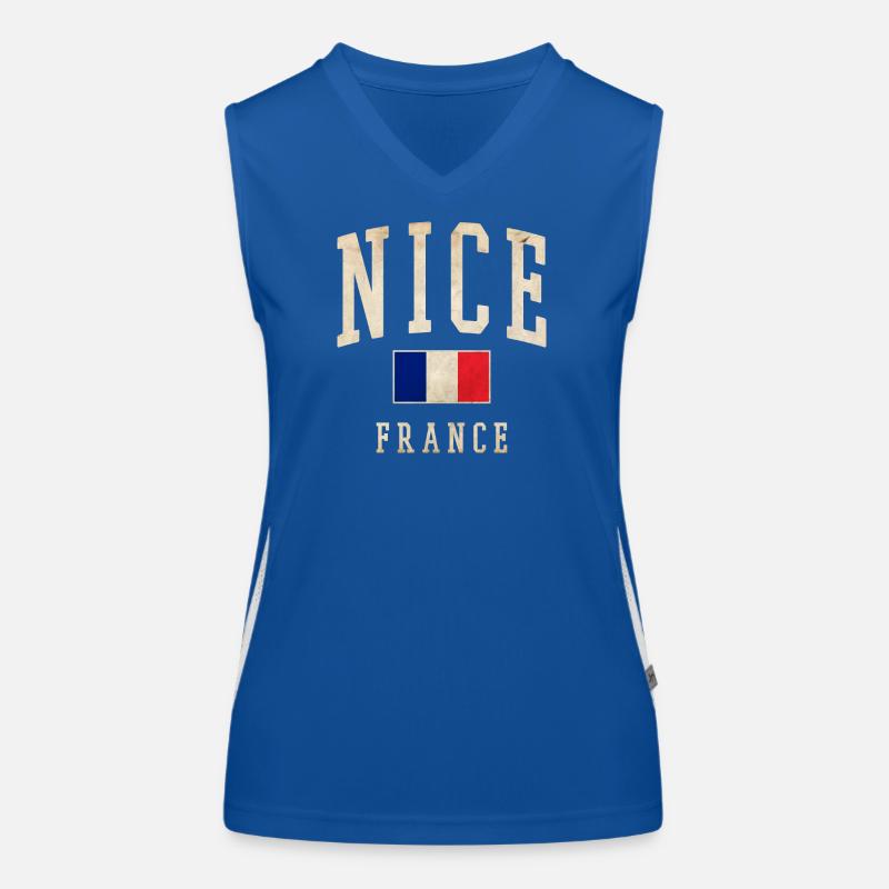 Beau drapeau français Débardeur respirant contrasté Femme